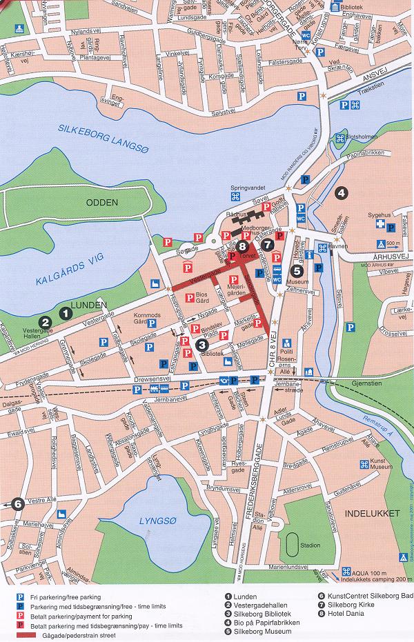 Map of Silkeborg City